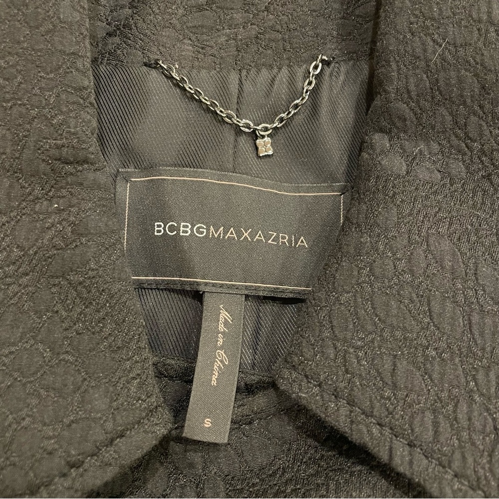 BCBG Textured Zipper Detail Blazer/Coat/Jacket, Black, Size S, NWOT - Picture 6 of 7